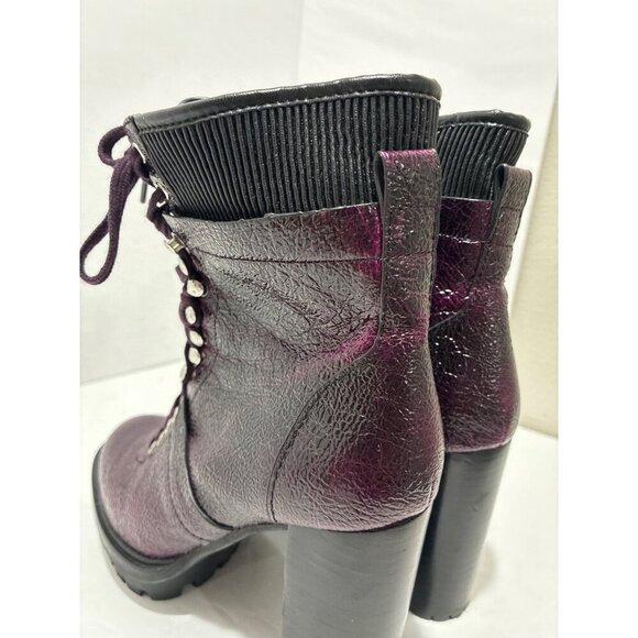 Vince Camuto boots women's  Ermania Leather laceup Platform Lug Sole size 6 - Picture 5 of 9